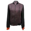 Lanvin Patterned Zipped Bomber Jacket In Multicolor Polyester In Multi