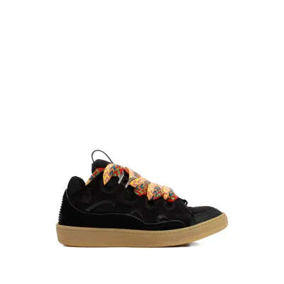 Lanvin Patterned-laces Sneakers In Black