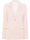 Lanvin Tailored Wool Blazer With Central Vent In Pink