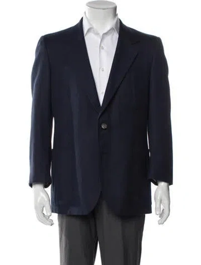 Pre-owned Lanvin Peacoat In Blue