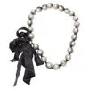 Lanvin Pearl Ribbon Princess Necklace