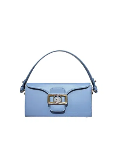 Lanvin Pencil Box Bag Nano With Strap In Blue