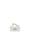 Lanvin Pencil Cat Bag In Leather And Rhinestones In White