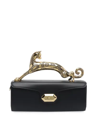 Lanvin Pencil Cat Bag In Leather In Black