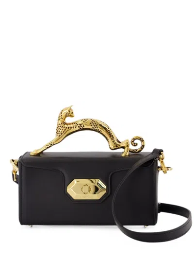 Lanvin Pencil Cat Clutch Bag In Purple