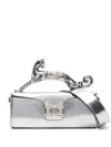 Lanvin Pencil Cat Leather Tote Bag In Silver