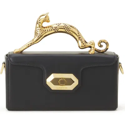 Lanvin Pencil Cat Nano Bag In Leather In Black