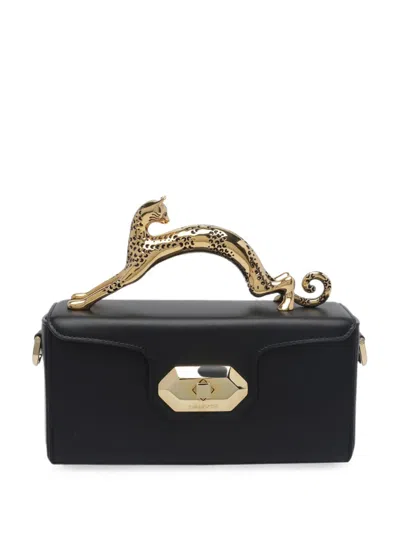 Lanvin Pencil Cat Nano Bag In Leather In Black