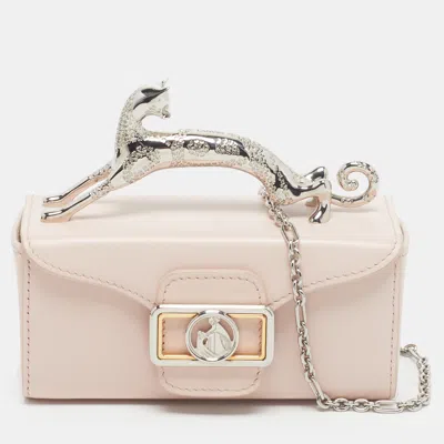 Pre-owned Lanvin Pencil Cat Nano Pink Leather Top Handle Bag
