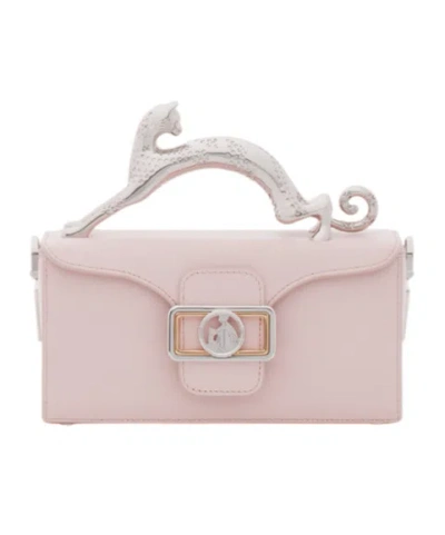 Lanvin Pencil Cat Nano Top Handle Bag In Pink