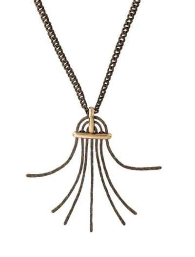 Pre-owned Lanvin Pendant Necklace, 34.5" In Multicolor