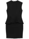 Lanvin 2014 Peplum Waist Dress In Grey Polyamide In Grey