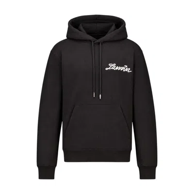 Lanvin Ribbon Hoodie In Cotton In Black