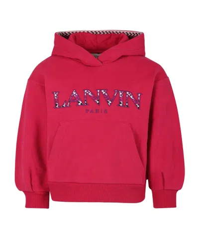 Lanvin Petite Logo Long-sleeved Sweatshirt In Red