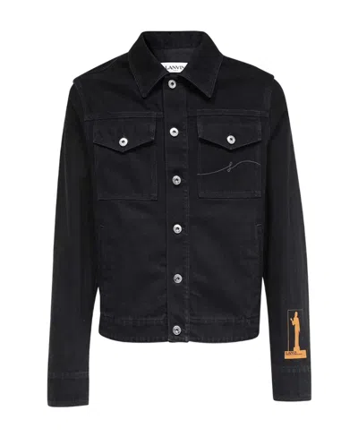 Lanvin Photograph-print Shirt Jacket In Black