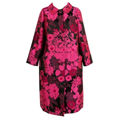 Pre-owned Lanvin Pink And Black Silk Coat, 1960's