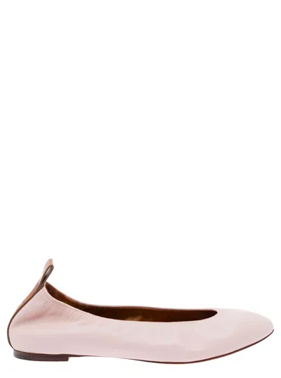 Lanvin Pink Ballet Flats In Leather Woman