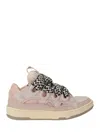 Lanvin Curb Sneakers With Padded Tongue And Rubber Sole In Pink