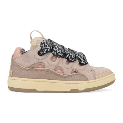 LANVIN PINK CURB SNEAKERS