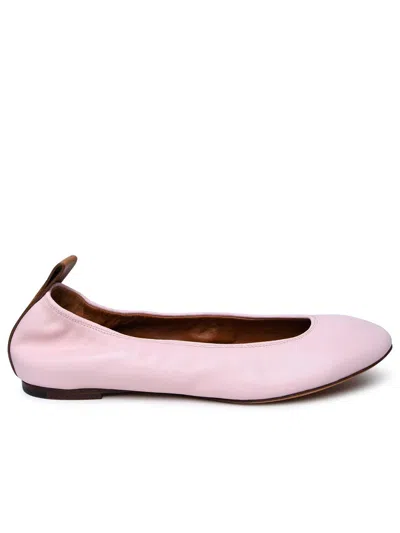 Lanvin Pink Leather Ballet Flats Woman