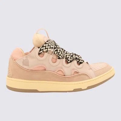 Lanvin Pink Leather Curb Trainers
