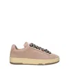 Lanvin Lite Curb Suede Sneakers In Pink