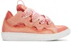 Lanvin Pink Speckled Curb Sneakers In Litchi597