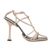 Lanvin Straplight 110 Mm Leather Sandal In Neutral