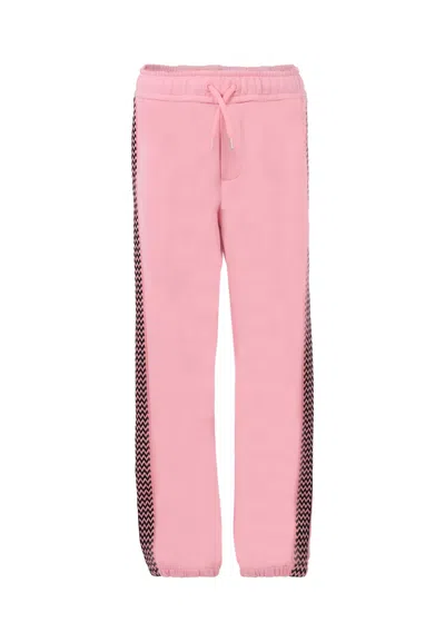 LANVIN PINK TROUSERS FOR GIRL WITH LOGO