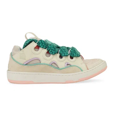 LANVIN PINK/BEIGE CURB LIGHT SNEAKERS