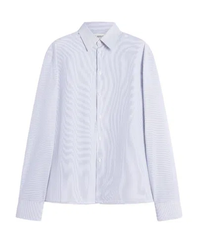 Lanvin Pinstripe-print Cotton Shirt In White