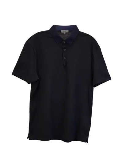 Pre-owned Lanvin Piqué-weave Polo Shirt In Blue