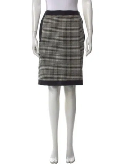 Pre-owned Lanvin Plaid Print Knee-length Skirt