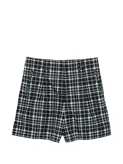 Lanvin Plaid Shorts In Black