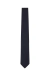 Lanvin Plain Silk Pique Tie In Black