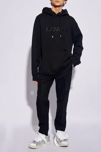 Lanvin Pleat-front Trousers In Black