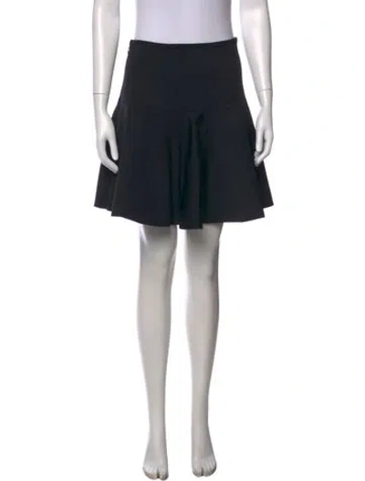 Pre-owned Lanvin Pleated Accents Mini Skirt In Black
