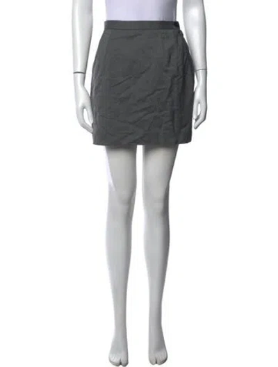 Pre-owned Lanvin Pleated Accents Mini Skirt In Black