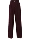 Lanvin Wide Leg Pants With Belt In Black