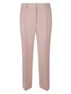 Lanvin Pleated-detail Flared Cropped Trousers In Pink