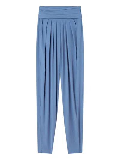 Lanvin Pleated-detail Zip Trousers In Blue