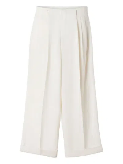Lanvin Pleated-details Trousers In White