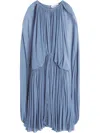 Lanvin Pleated Dress In Blue