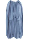 Lanvin Pleated Dress In Light Blue