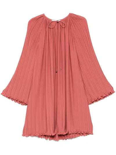 Lanvin Pleated Dress In Multicolor