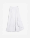Lanvin Pleated High Waist Midi Skirt In Off White
