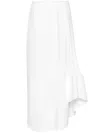 Lanvin Pleated Midi Skirt In White
