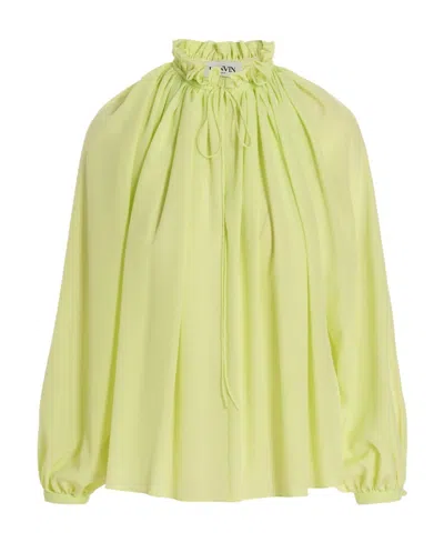 LANVIN LANVIN PLEATED LONG-SLEEVED BLOUSE