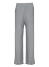 Lanvin Loose Fit Pleated Wide Leg Trousers In Grey