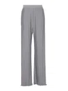 Lanvin Loose Fit Pleated Wide Leg Trousers In Grey